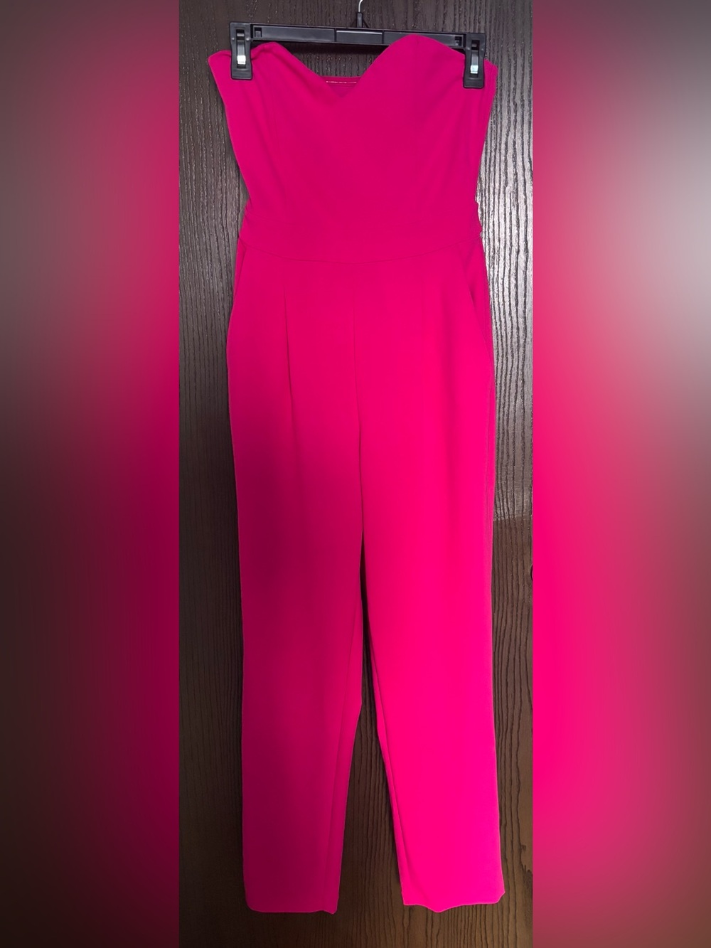 Express Strapless Hot Pink Jumpsuit